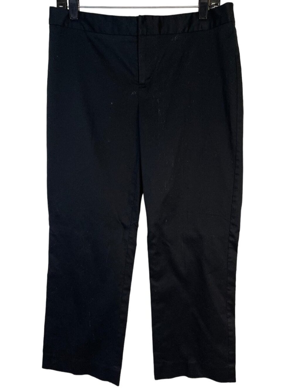 banana republic short pants Capri black foe pockets  zip up cotton size 8 READ